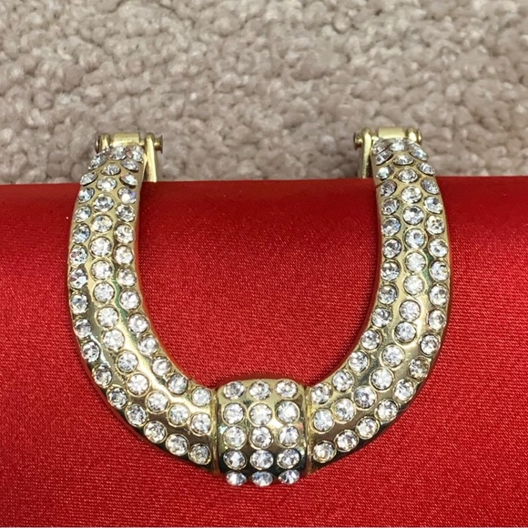 INC International Concepts Red Clutch with Silver Accent - Picture 9 of 14